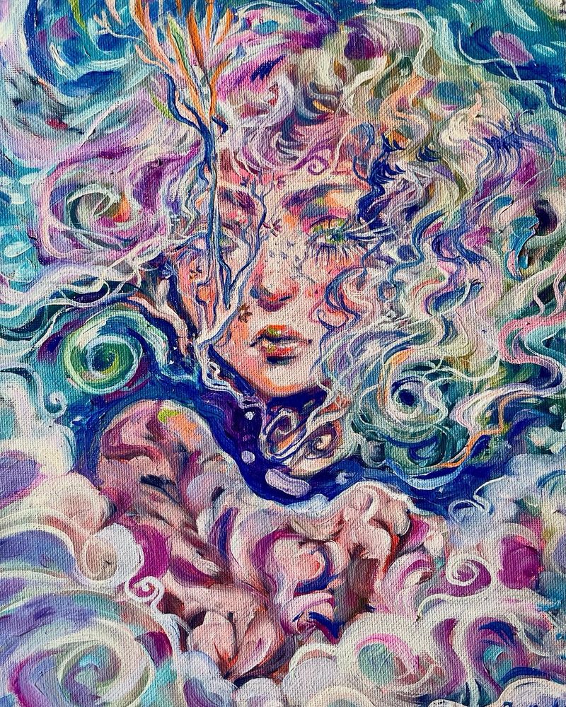 An abstract portrait of a woman 