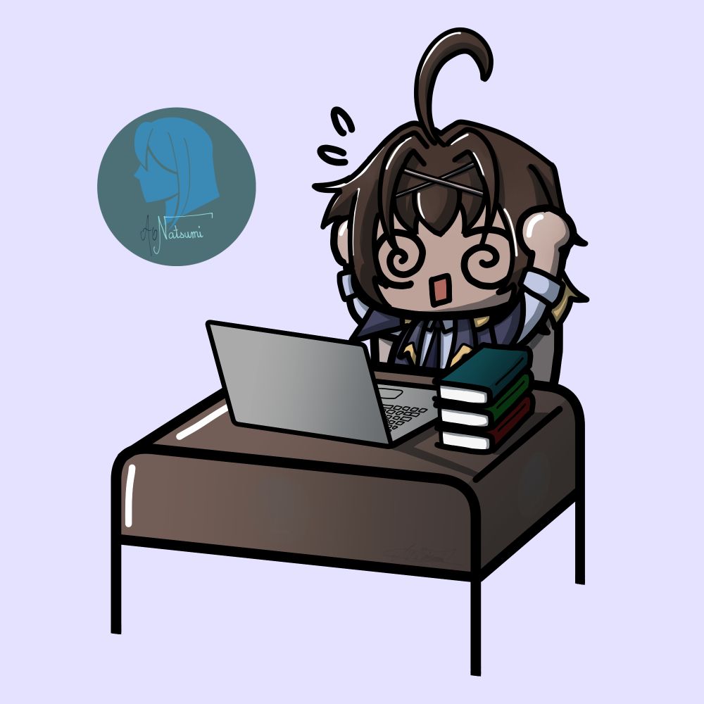 Semadavt panicking in front of the computer