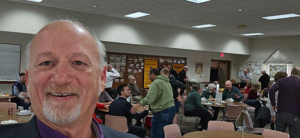 Chris and attendees at end of the meeting