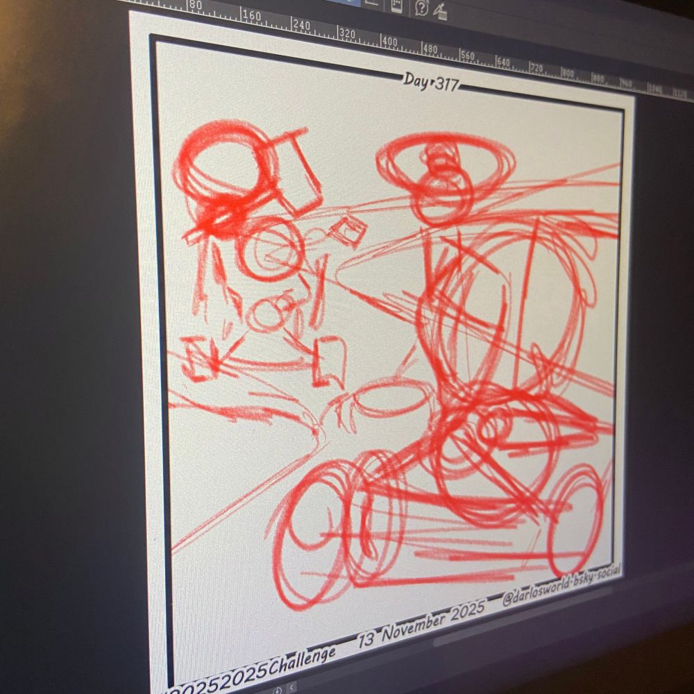 WIP of tonight’s doodle