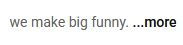 youtube channel description reading "we make big funny"