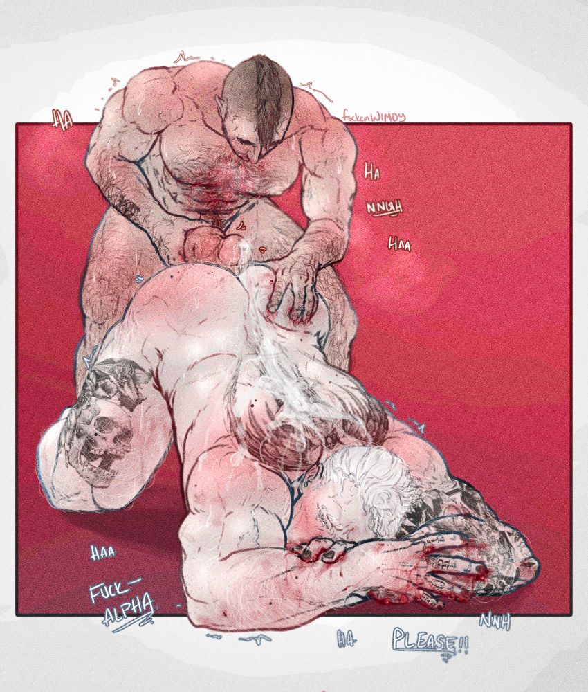 soap with his cock out standing over ghost as he cums ✨excessively✨ and it all runs down ghost's back