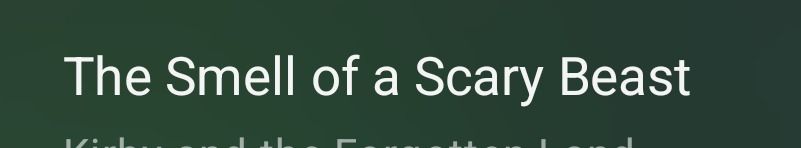 "The Smell of a Scary Beast"