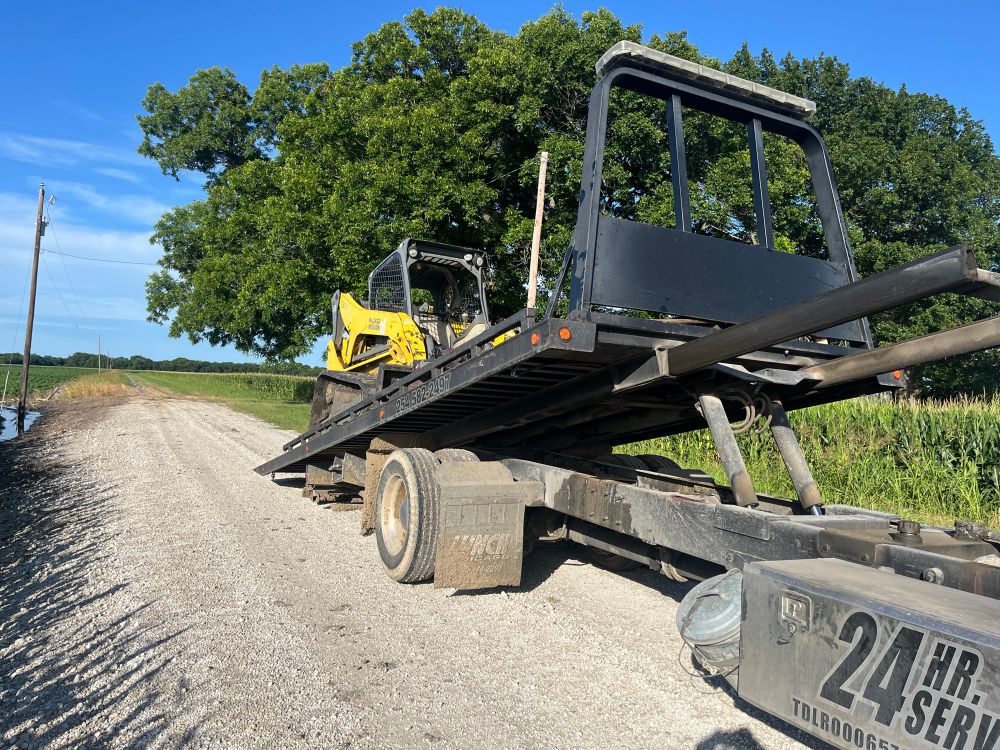 Arrival of the skid steer
