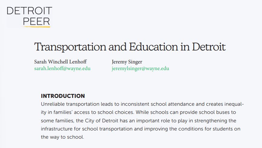 Transportation and Education in Detroit
