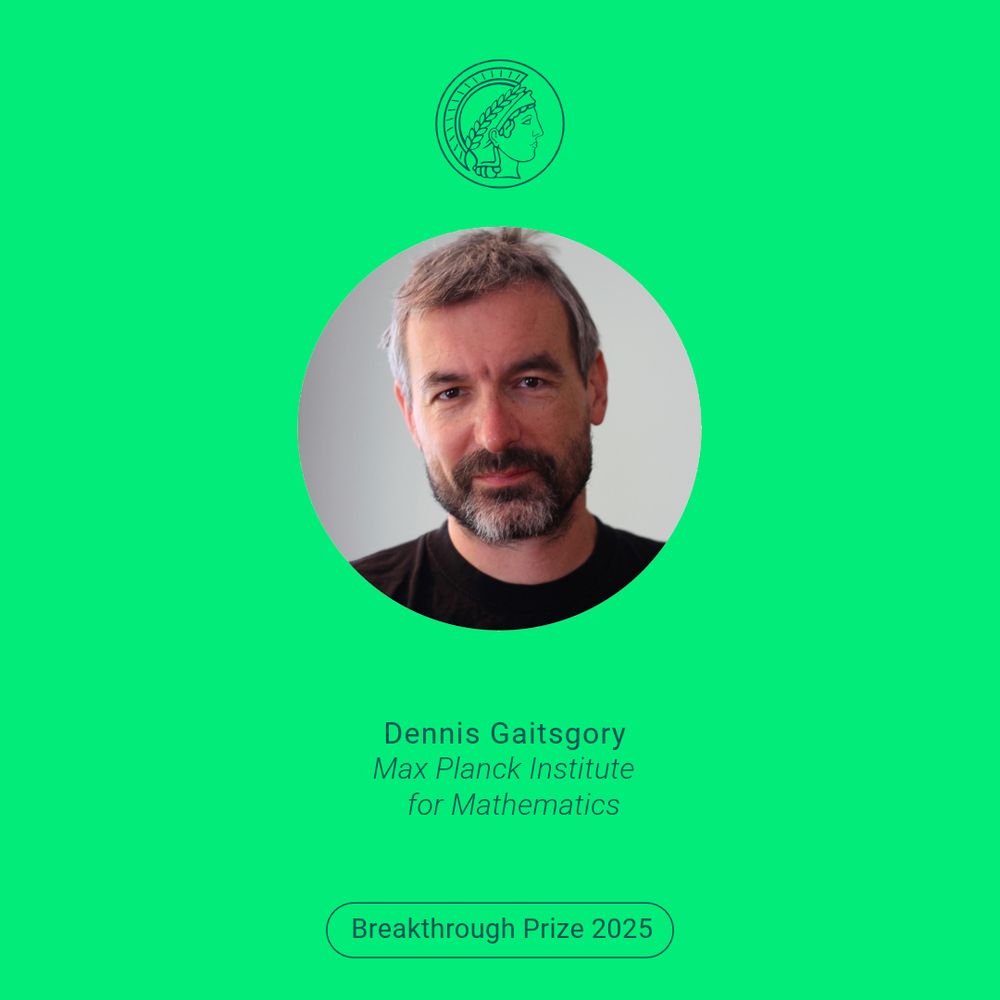 A photo of mathematician Dennis Gaitsgory. Below the image, the text reads: “Dennis Gaitsgory, Max Planck Institute for Mathematics, Breakthrough Prize 2025.”