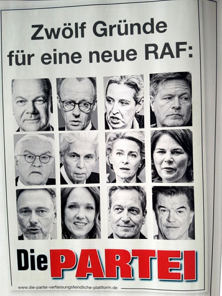 Wahlplakat der Partei "Die Partei"