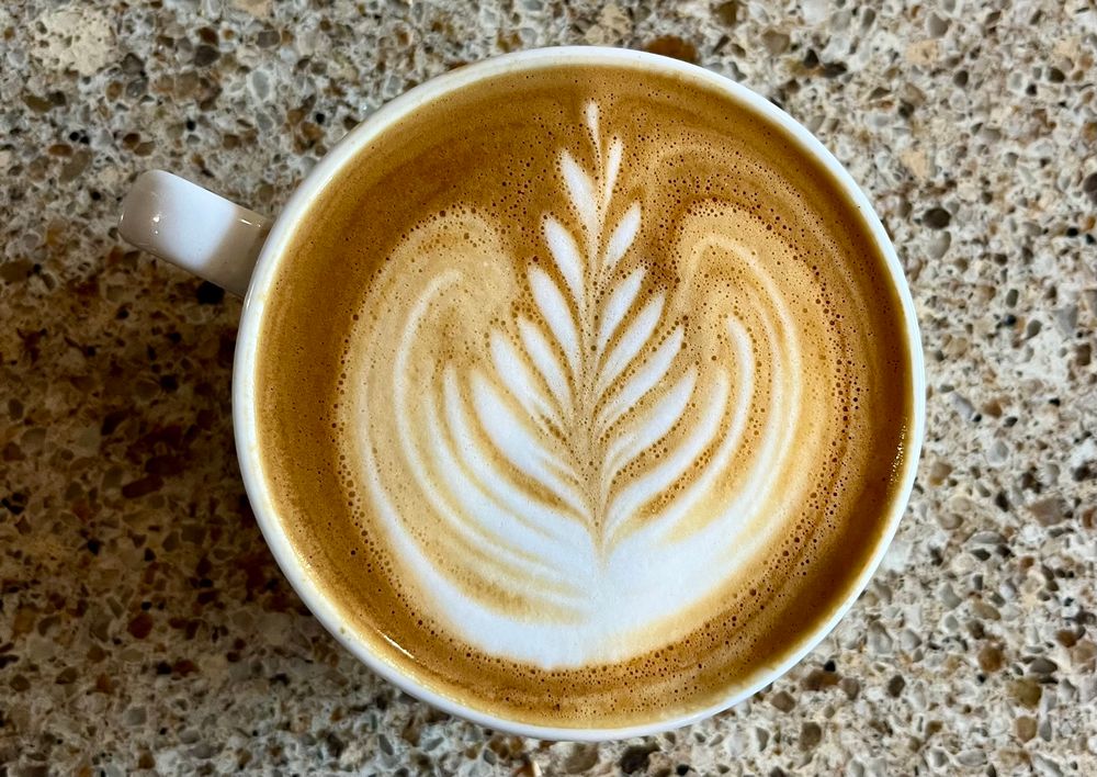 Latte art rosette