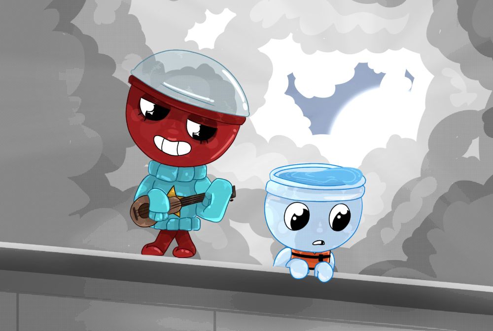 Gigi and Finn, my beloved toons!! I messaged up with hands a bit