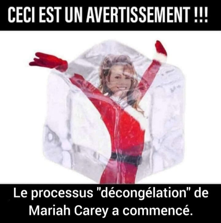 Mariah Carey en mère Noël se décongele doucement