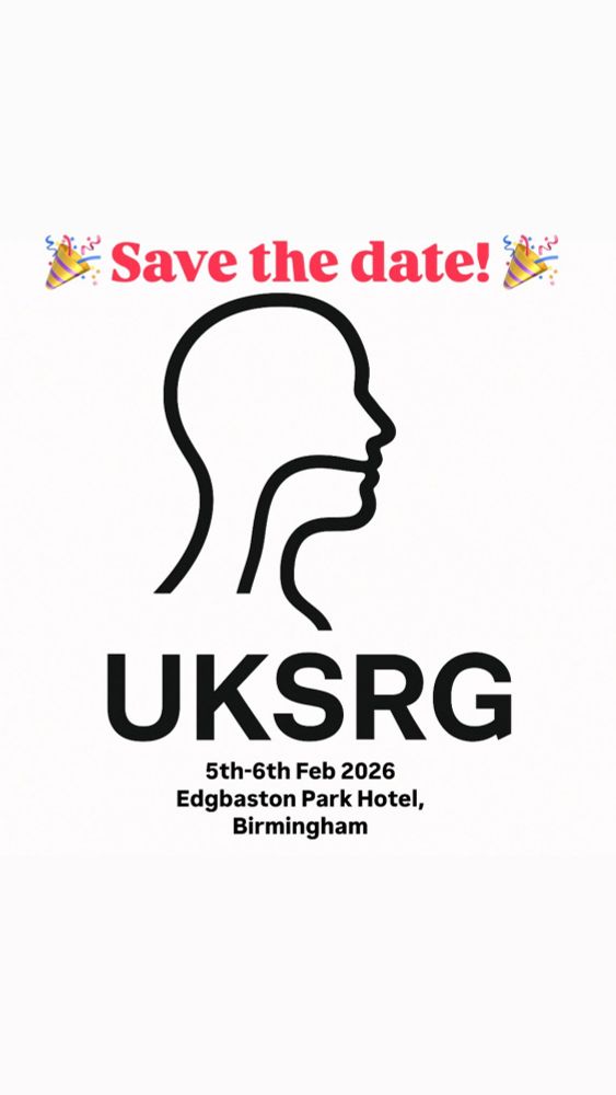 Save the date!
UKSRG
5th-6th Feb 
Edgbaston Hotel 
Birmingham 