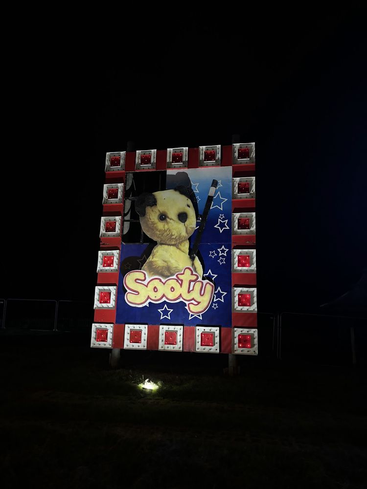 Sooty display, part of the tableux at the Blackpool Illuminations. This year it's missing the top left back panel.