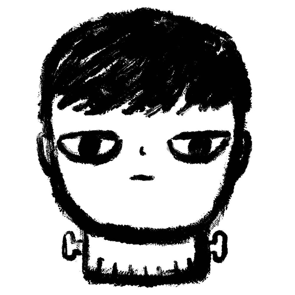 Frankenstein's monster illustration, by Steven Learmonth