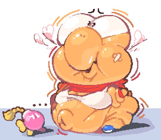 Kooper from Paper Mario with a fat lower body and an uber inflated head