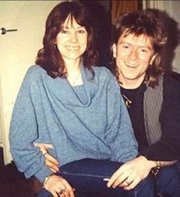 Marion and Huw Lloyd-Langton, 1980s, photo: Terry Hawke.