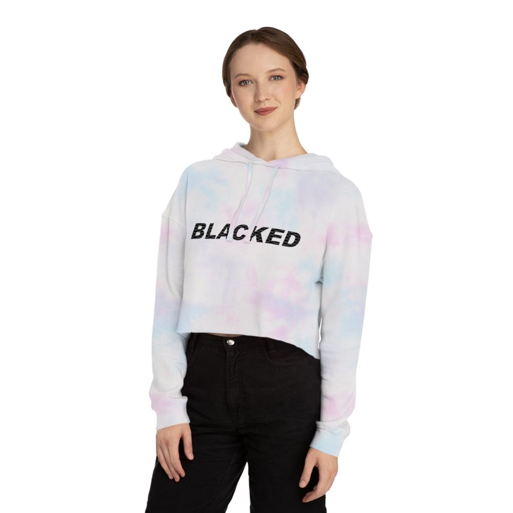 Women’s Cropped Hooded Sweatshirt blacked