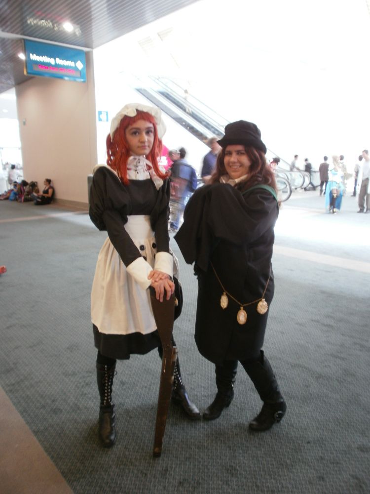 A Mey-Rin and Undertaker cosplay