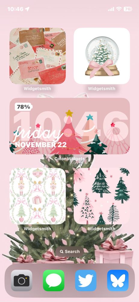 pastel christmas picture widgets 