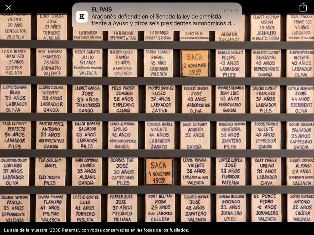 Exposición Fosas de Paterna en el Etnográfico de Valencia