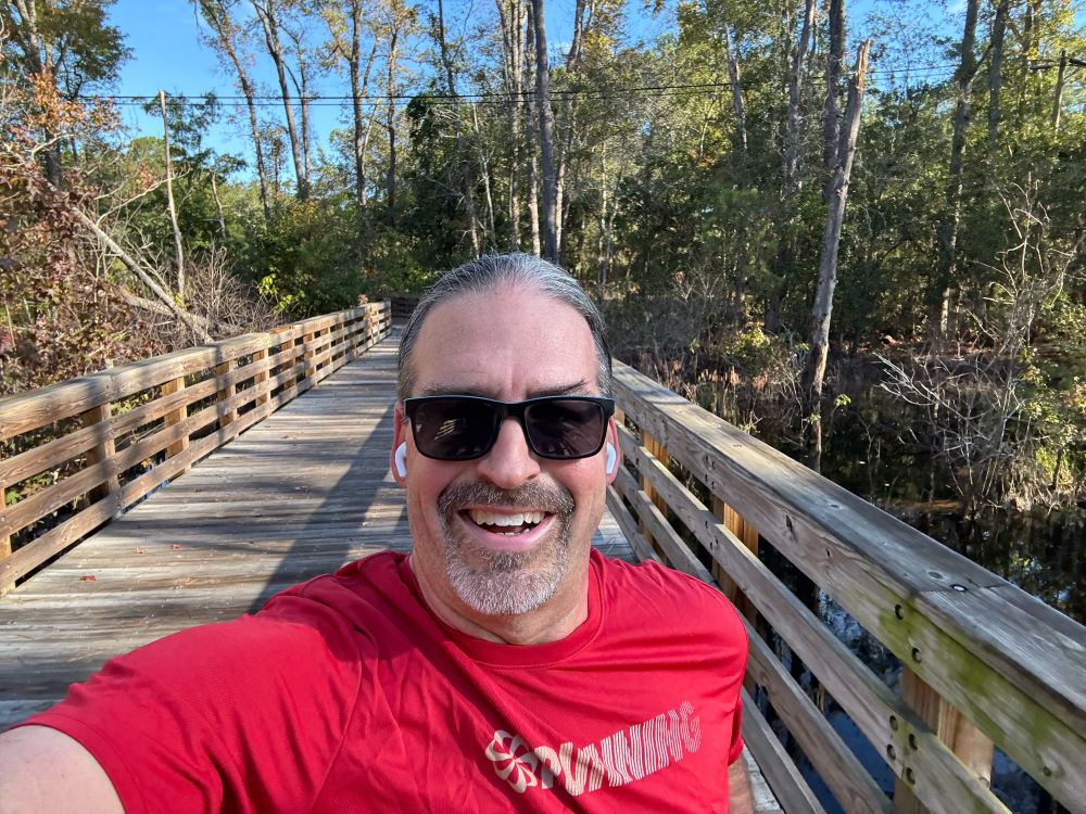 Running on the Spanish Moss Trail in Beaufort, SC. 