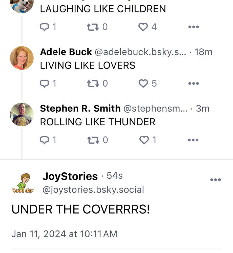 Me enthusiastically adding UNDER THE COVERS to the lyrics thread