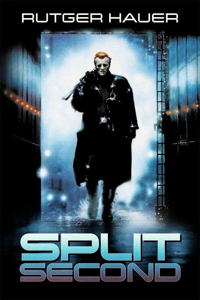Rutger Hauer in cover art for Split Second