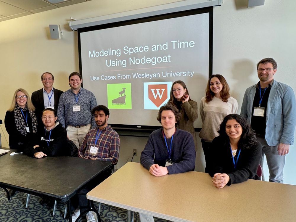 Wesleyan University faculty and students working on projects using Nodegoat 