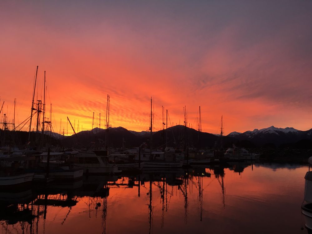 Crescent Harbor. 

Sunset. 