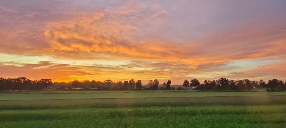 Sunrise over the German Rhineland.