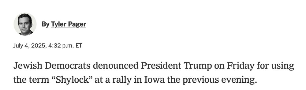 The New York Times is finally covering, or at least "covering," the Shylock thing, but apparently the only people who are angry about it are "Jewish Democrats." 