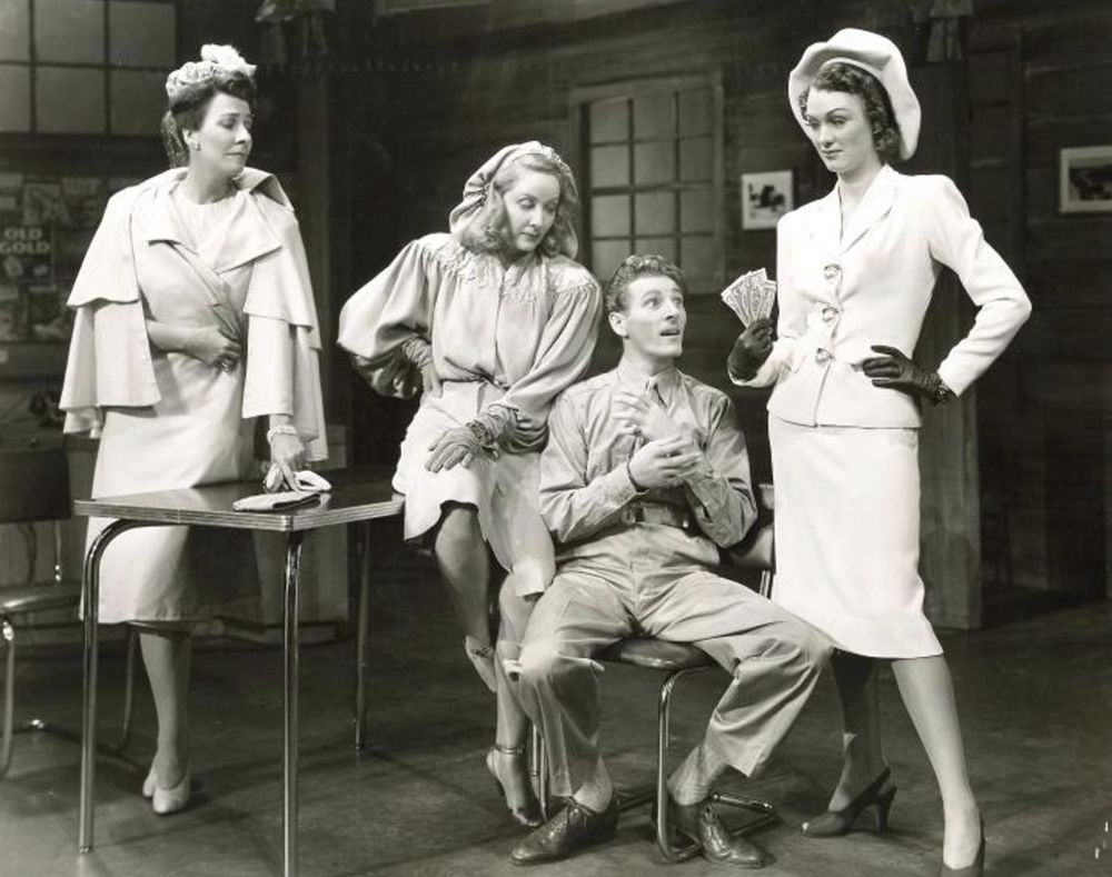 with Edith Meiser, Vivian Vance, and Danny Kaye in Let's Face It! 