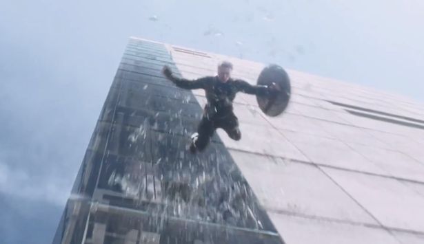 Captain America falling 