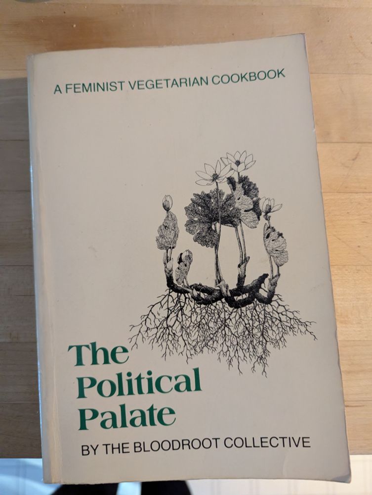 Book, A Feminist Vegetarian Cookbook: The Political Palate, by The Bloodroot Collective
