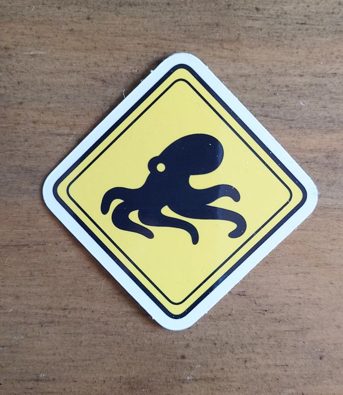 Octopus Crossing sticker