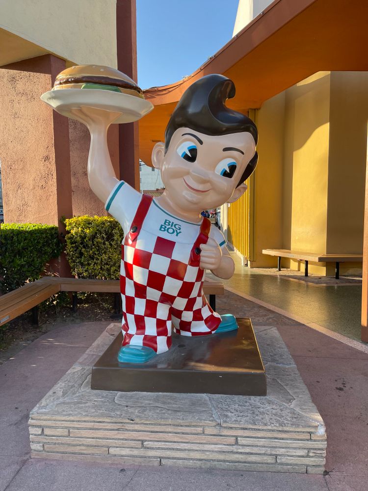 Bob’s Big Boy statue outside of the diner location in Burbank, CA