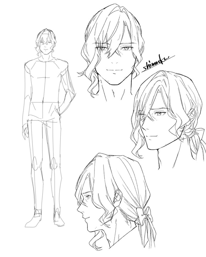 習作：オリジナル叔父さんのイラスト。