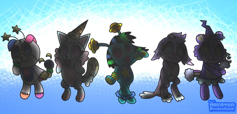 My new ArtFight OCs hidden by a shadow casted by the light behind them. Their designs will be revealed in a separate post tomorrow! 