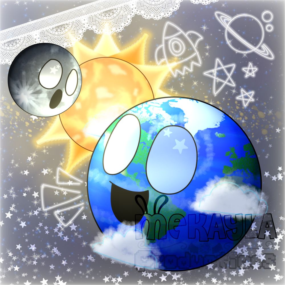 Fan art of Earth and Luna with the new assets.
