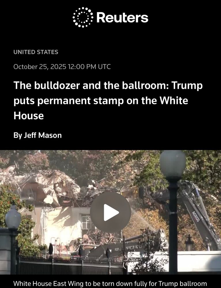 The bulldozer and the ballroom: Trump puts permanent stamp on the White House
By Jeff Mason
