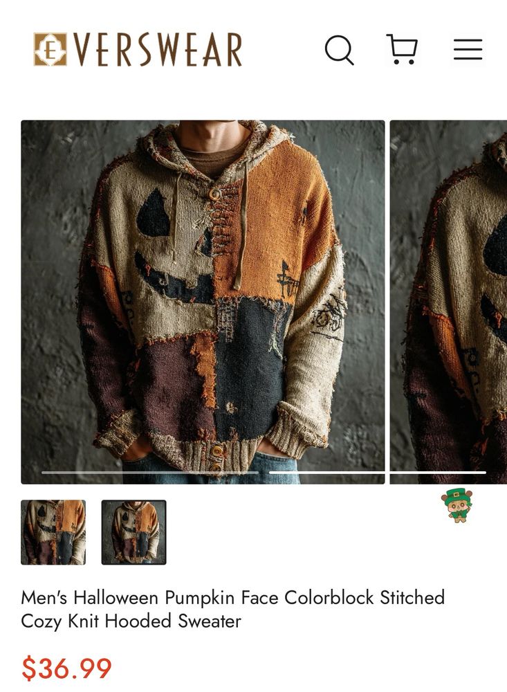 Crappy sweatshirt with Halloween design to avoid. 