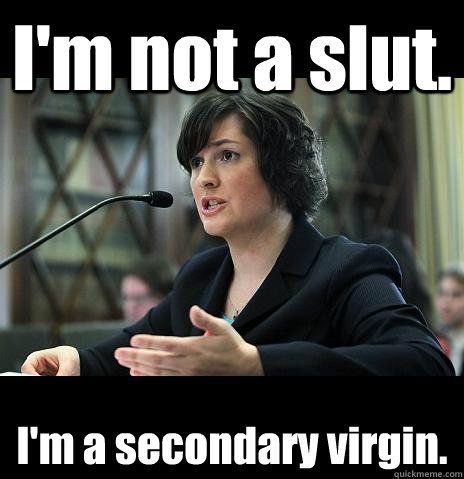 I am not a slut. I'm a secondary virgin. A woman pleading her case. 