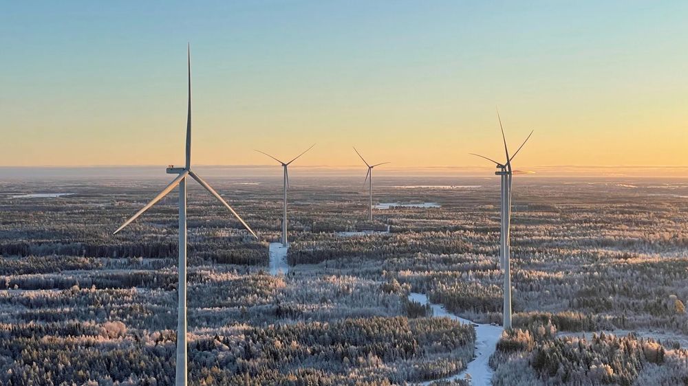 The Merkkikallio wind farm is situated near the city of Vaasa in Finland