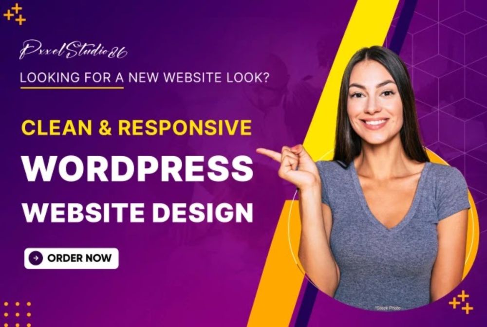 I will design clean and responsive wordpress website