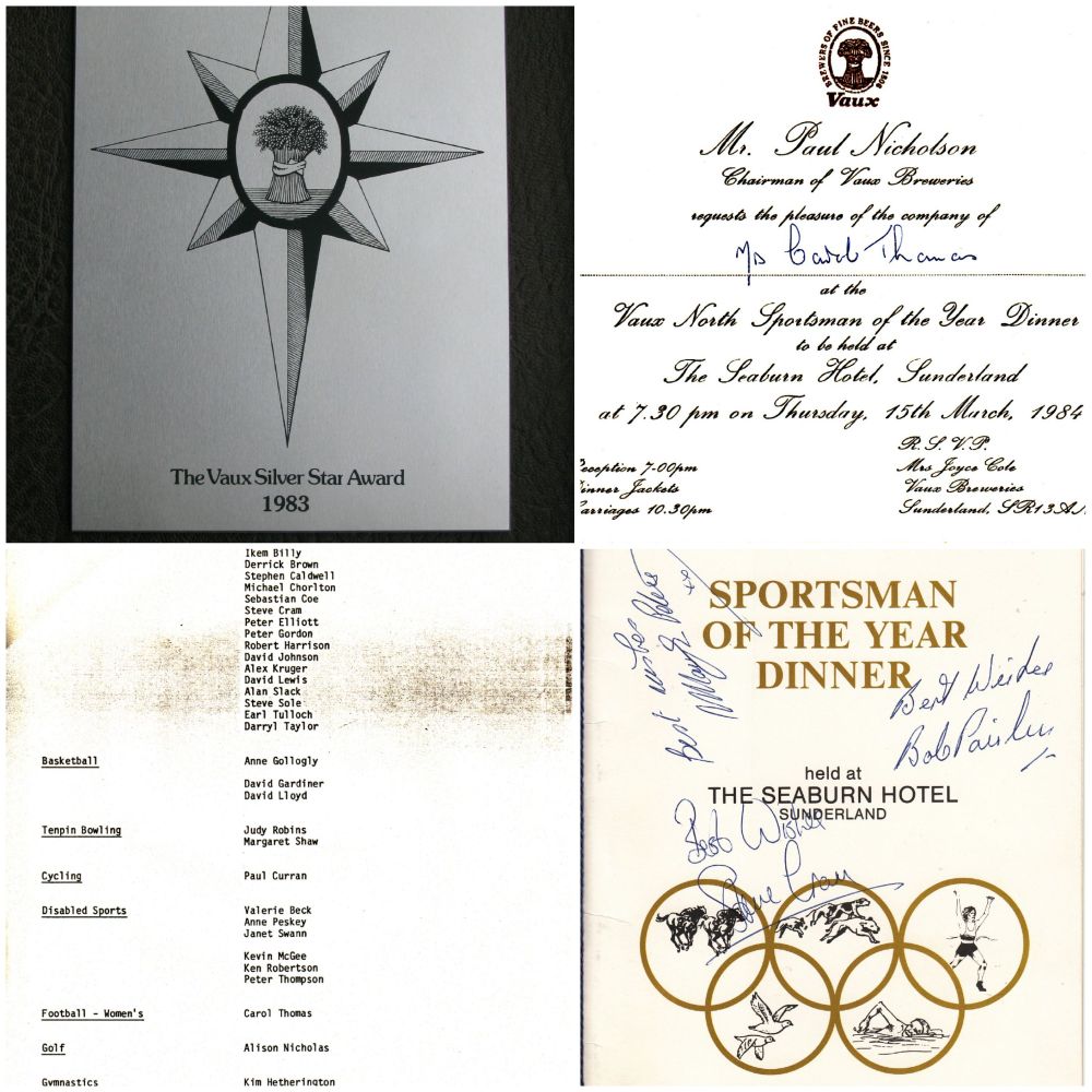 Clockwise - Vaux Brewery Silver Star Award, Invitation to the Award Ceremony, Programme Cover, List of Winners

Copyright Carol Thomas 