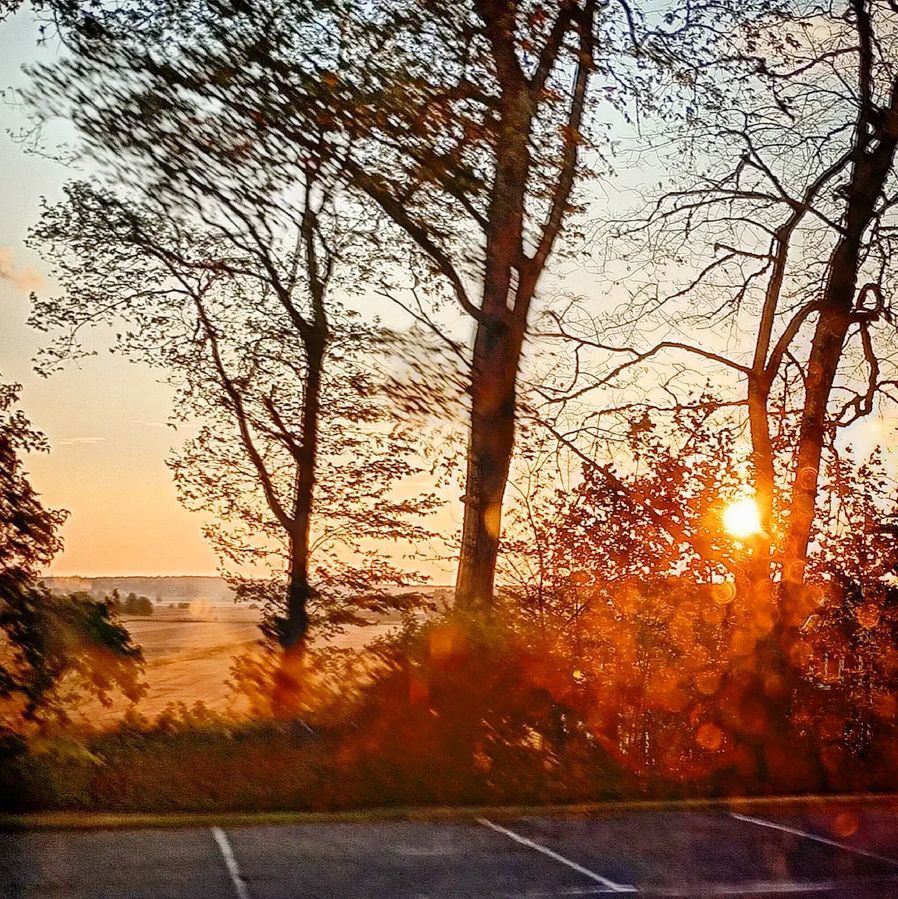 Golden sunset over Västergötland plain.
