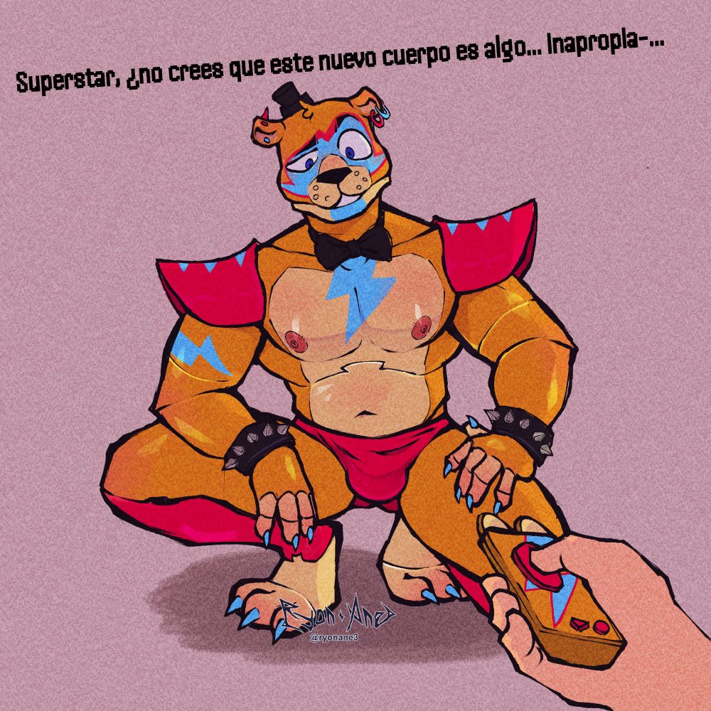 ryonane.bsky.social: si Freddy, ese es el punto lol fnaf bara rule34  furry securitybreach glamrockfreddy nsfw furrybara — Bluesky