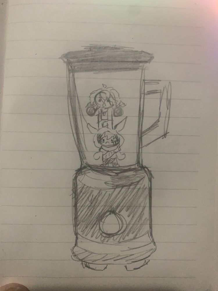 sparky and chris talus in a blender