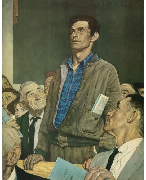 The Norman Rockwell Freedom of Speech meme