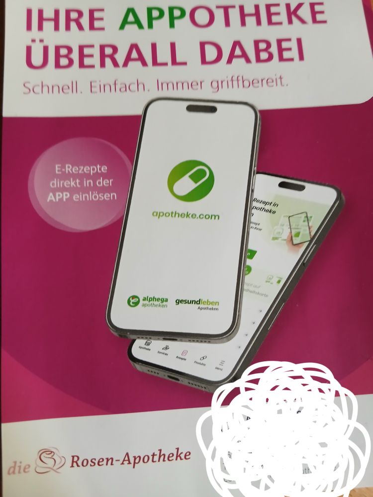 Info-Broschüre über die Apotheken-App