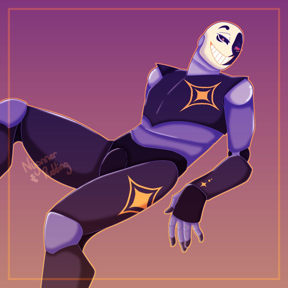 A pinup picture of Moonshine, with a better view of how his head/neckpiece look and a look at what he's like unclothed.